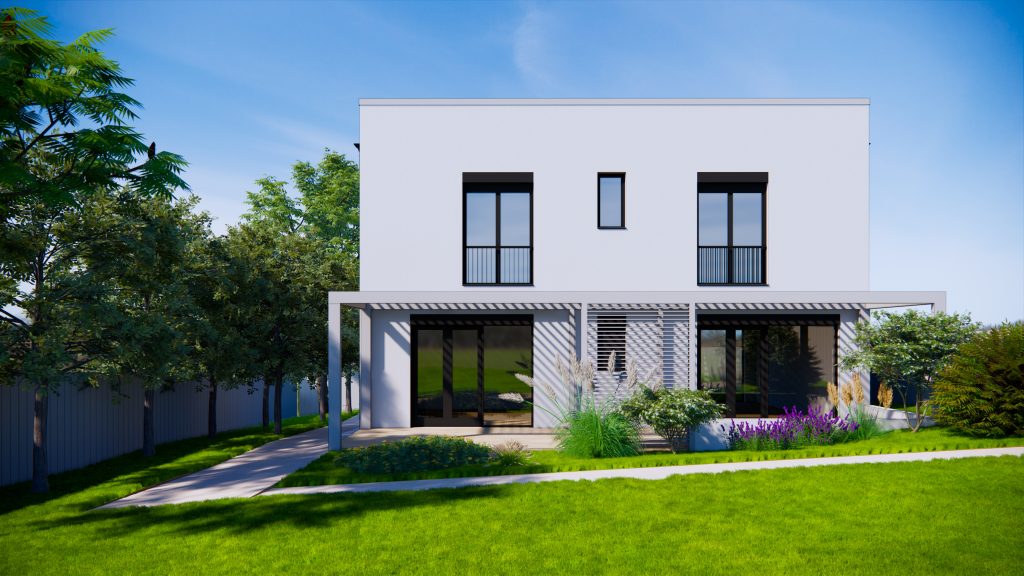 3D visualization of a small family house _ architect G. Nanava